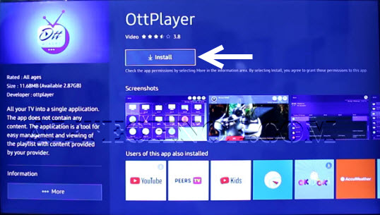 Så installerar du OTTPlayer för IPTV